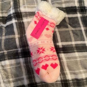 Betsey Johnson Faux Sherpa Lined Slipper Socks NWT